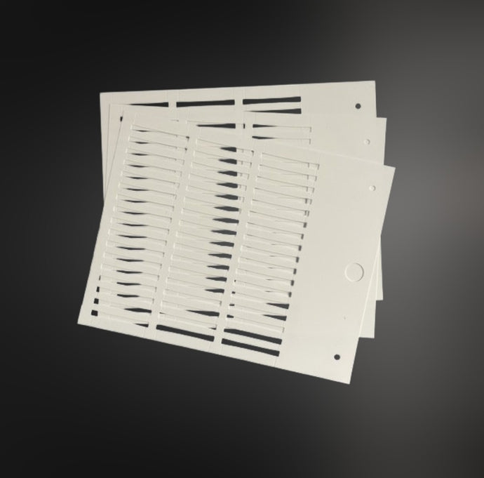 TEFPW4301200 - Precut Sheet - White 30mm x 4mm Push In Markers