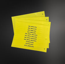 FTY 9700550 / FTW 9700550 - Sheet - Cable and Conduit Marker - Precut - White and Yellow 9mm x 70mm