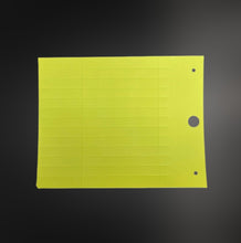 FTY 9700550 / FTW 9700550 - Sheet - Cable and Conduit Marker - Precut - White and Yellow 9mm x 70mm