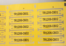 RTY 13571775 / RTW 13571775 - ROLL - Cable and Conduit Marker - Precut - White and Yellow 13mm x 57mm Tie-On